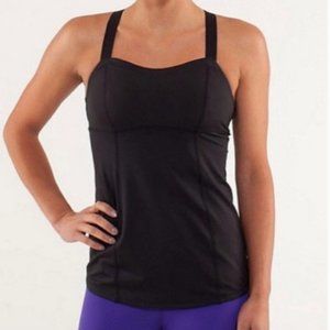 Lululemon Run: Catch Me Tank Black Adjustable Cross Back Straps 4